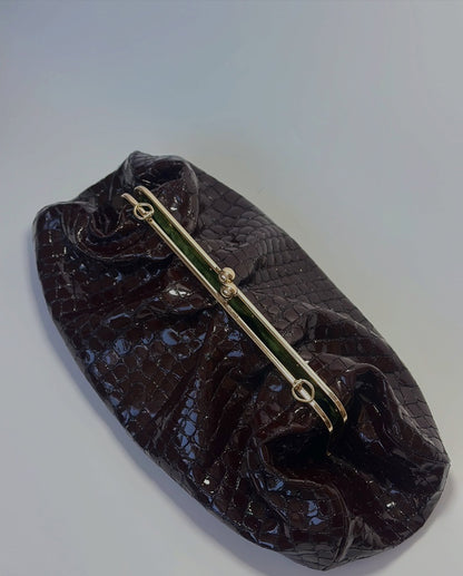 Maxi Bag Brown Graphite Grid,40x21x10cm