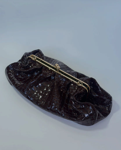 Maxi Bag Brown Graphite Grid,40x21x10cm