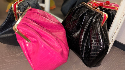 Hot Pink Bag,Puffy Shape Clutch