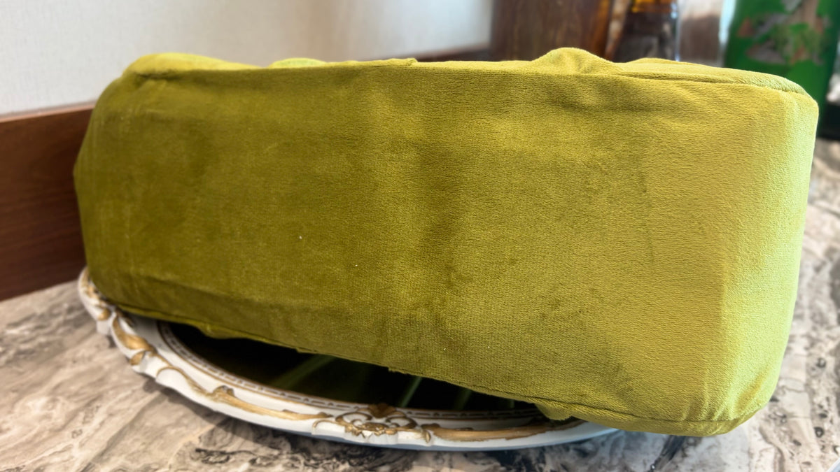 Olive Green Velvet Bag,36x18x12cm