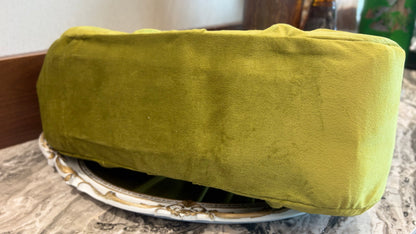 Olive Green Velvet Bag,36x18x12cm