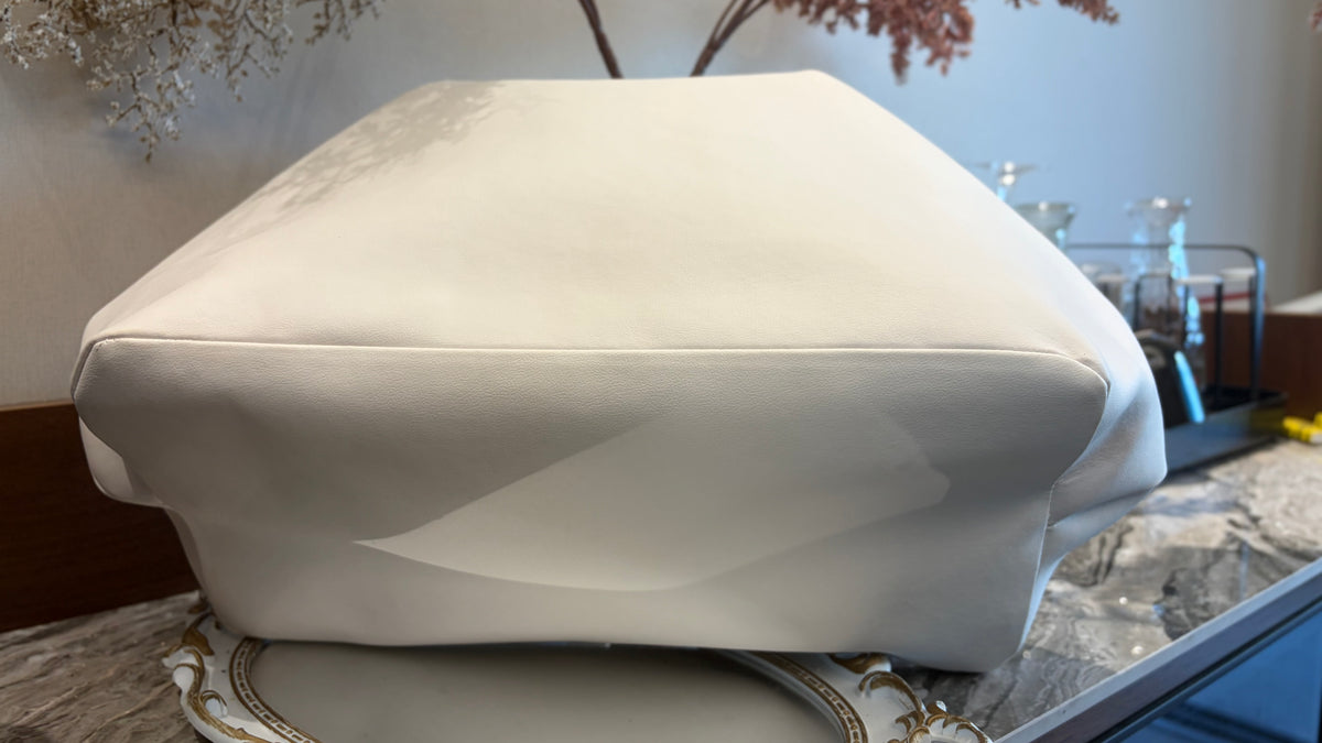 Poor White Large Handlebag,Leather Clutch Frame,20x12x8inch